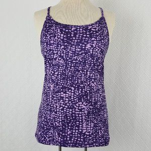 Champion Womens Top Workout Razor Back Athletic Yoga Sports Purple Duodry Size M